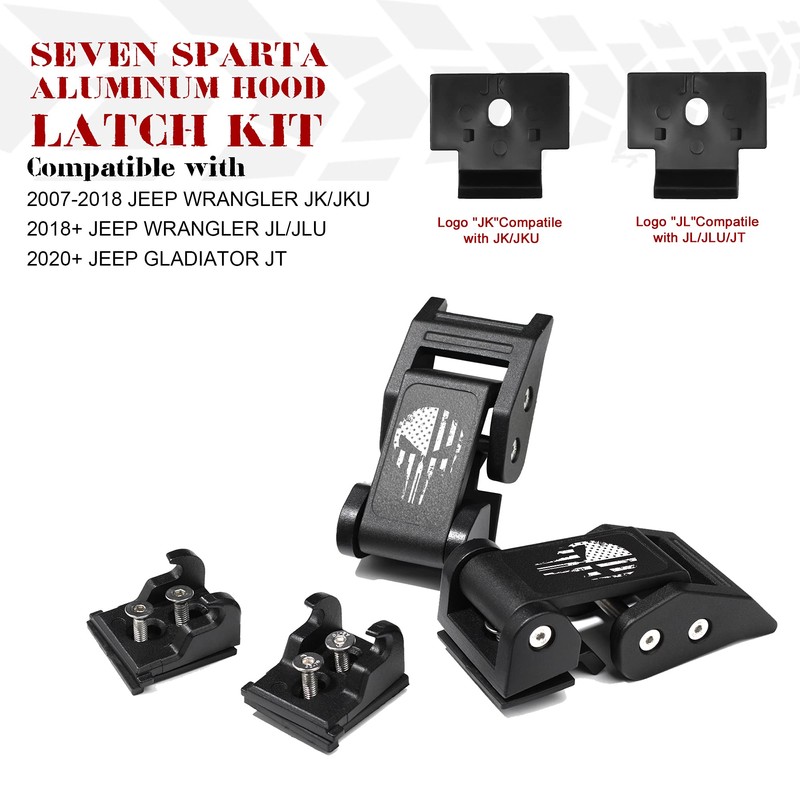 Seven Sparta Hood Latches Aluminum Hood Catch Compatible with Jeep