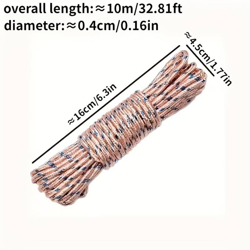 32ft Household Nylon Rope Indoor Outdoor Washing Line Clothes Quilt