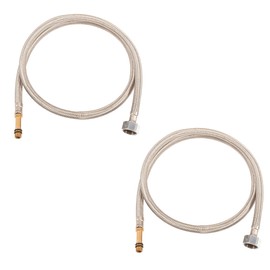 Skweawert 40 In Faucet Supply Lines, 1/4 Female Compression Thread x M10 Male Connector, Braided Stainless Steel Faucet Hose for Kitchen Sink Toilet（2Pack)