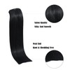 Aison Jet Black Clip in Hair Extensions Real Human Hair