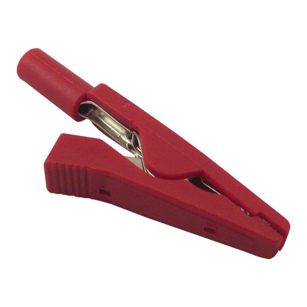 Crocodile Clip, RED, 2MM Socket, Alligator Clips Connectors, Qty X