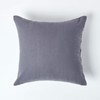 HOMESCAPES Linen cushion cover, dark grey, 40 x 80 cm,