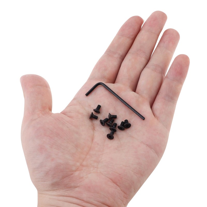 CLAHJQX 100 Pcs M3-0.5 x 4mm Flat Head Machine Screws,