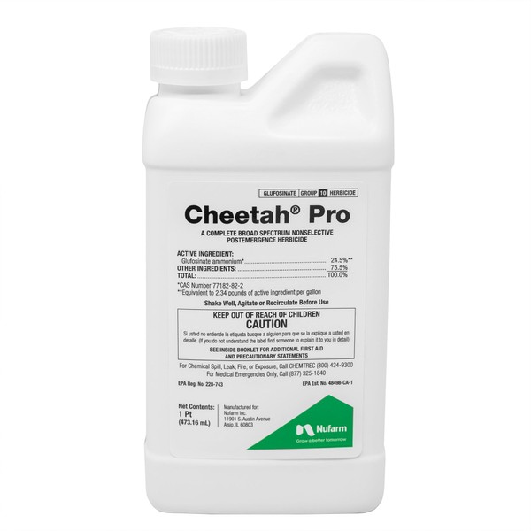 Nufarm Cheetah Pro Glufosinate Broad Spectrum Weed and Grass Killer,