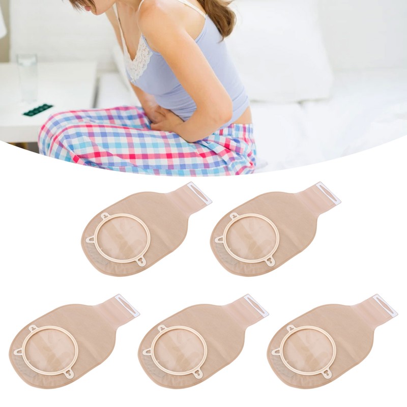 20pcs Drainable Colostomy Pouch Odor Repellent Film Double Sided Soft