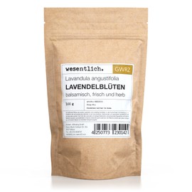 wesentlich. Lavender Blossoms 100 g - Whole Dried Flowers - Intense Fragrance, Strong Aroma