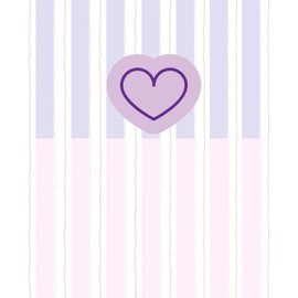 Pastel Heart Composition Notebook for Students: Aesthetic Soft Stripe Design | Cute Study Notebook | 7.5 x 9.5 in | 120 Pages
