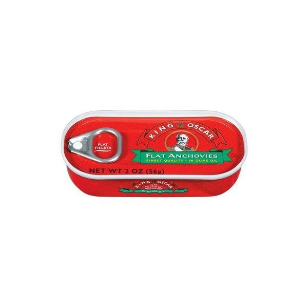 King Oscar Flat Fillets Of Anchovies, 2 OZ (Pack of 18)
