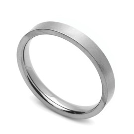 DoubleAccent 3MM Comfort Fit Titanium Wedding Band Classic Flat Ring (Size 5 to 12) Size 12