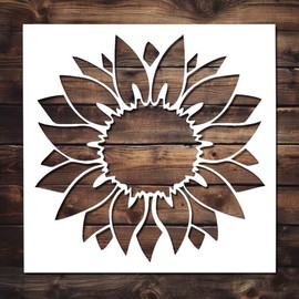 1 Pc Sunflower Stencil - Reusable Flower Sunflower Stencils for Painting on Wood, Glass, Wall, Rock, Walls, Canvas, Glassware, Airbrushing, Spray Painting (6 x 6)