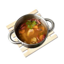 Natural Bamboo Trivet 17 x 17 cm Heat Resistant for Pots and Pans, Square Protective Mat for Kitchen, Non-Slip and Eco-Friendly Design