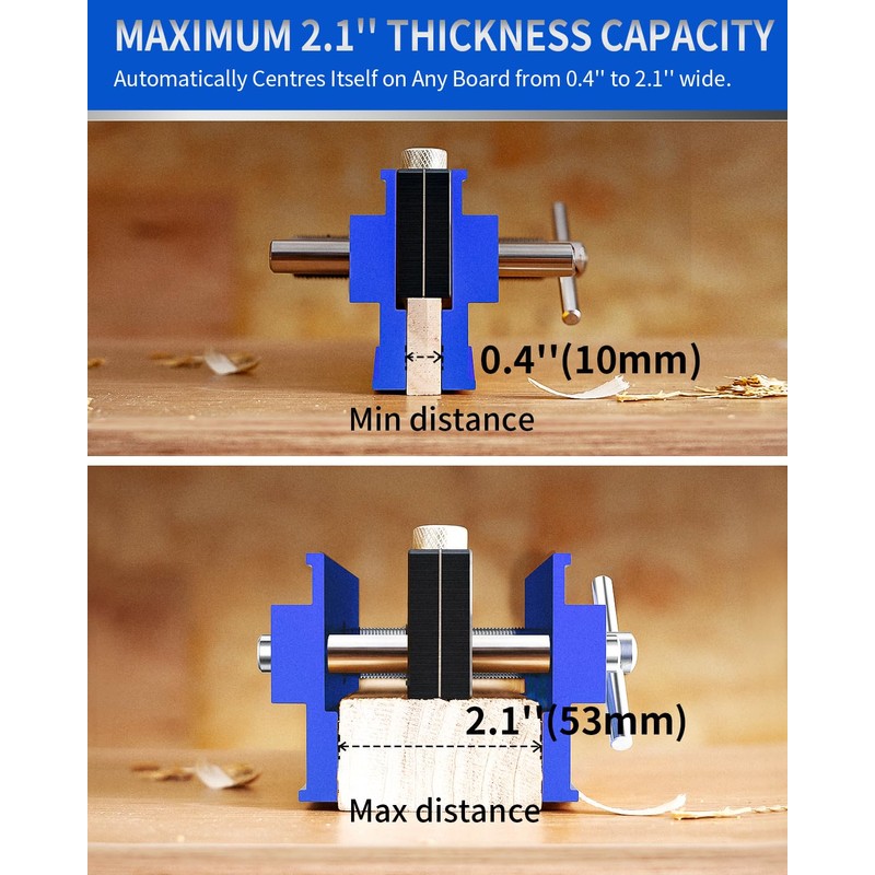 DAYDOOR 2.1" Self Centering Dowel Jig, Universal Capacity Doweling Jig