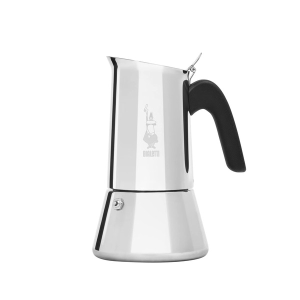 Bialetti - New Venus Induction, Stovetop Coffee Maker, Suitable for all Types of Hobs, Stainless Steel, 10 Cups (15.5 Oz), Silver