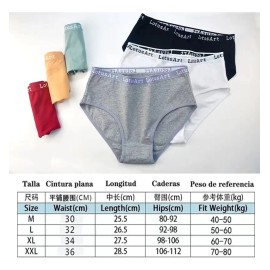 Ropa Interior De Algodón Para Mujer De Talla Grande De 6 Col