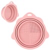 Make-up Pinsel Reinigungsmatte, Faltbare Silikon Reinigungsschale, Tragbares Kosmetische Bürste Reinigungspad,