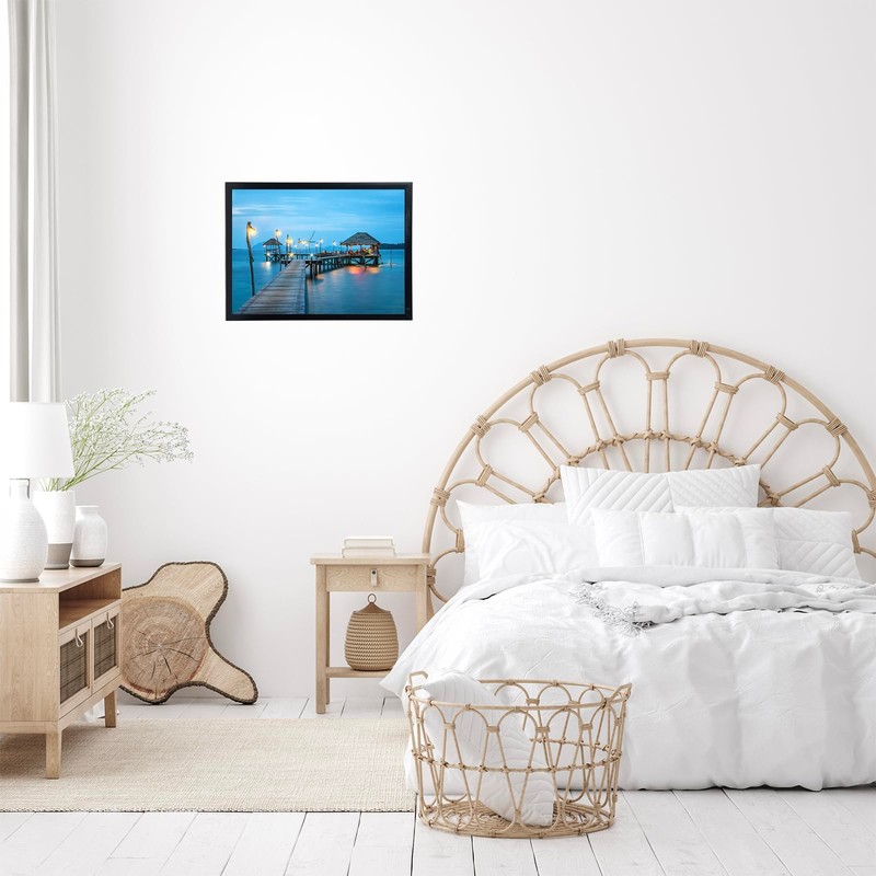 JCJMY 13x17 Picture Frame Black for Wall Hanging, Wall Mounting