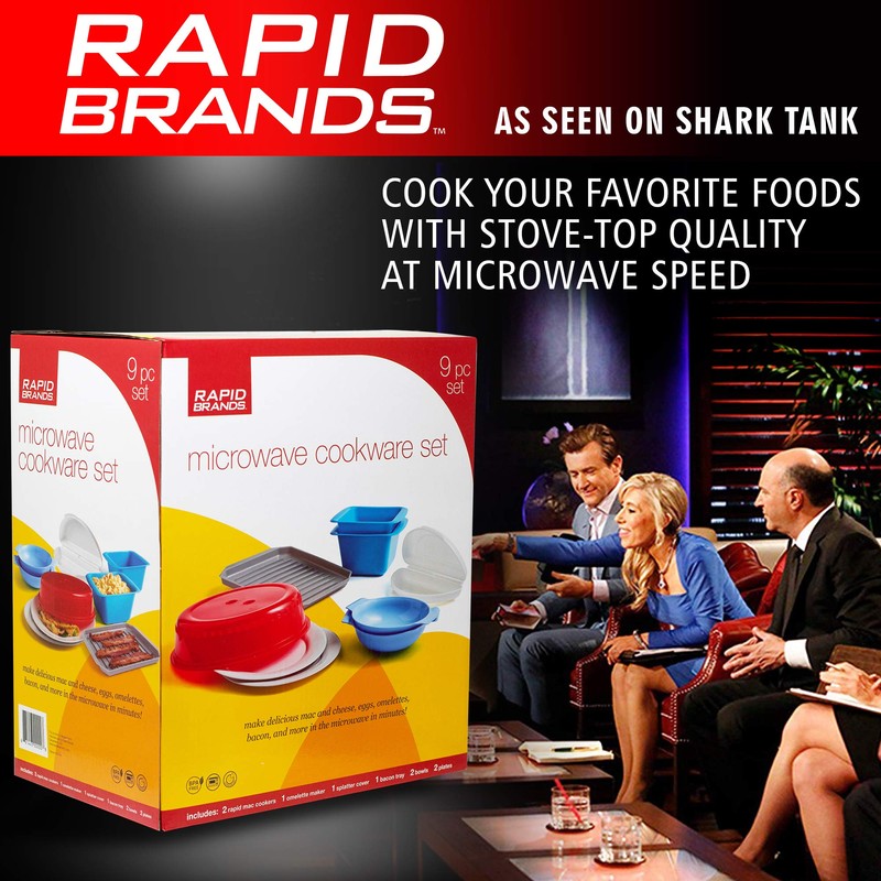 Rapid Brands Deluxe 9-Piece Microwave Cookware & Dinnerware Set |