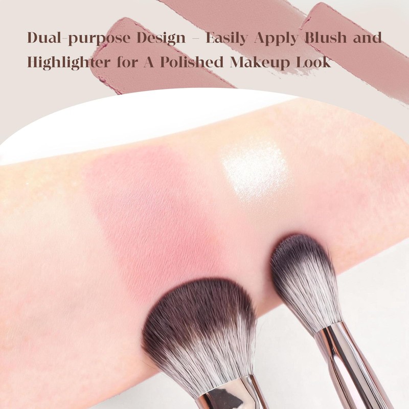 GUOXIAONIU Blush Brush for Cheeks, Blending Brush, Contour Bronzer Brush,