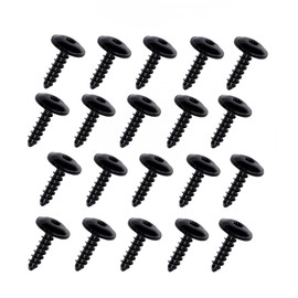 20PCS Self Tapping Screws - Small Car Screws - Metal Bolt Retainer Set - Fastener Kit for Bumper Engine Cover Undertray Fixing - Black