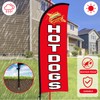 Buryeah 2 Sets Hot Dogs Feather Flag Kit 7 x