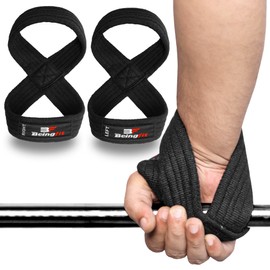 Beingfit Eight Straps - For Strength Training, Weight Lifting & Gym Training - Unisex, Many Color Variations (Small, BLACK)