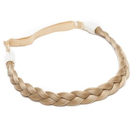 Tess Women's Braided Hair Band with Hair, Hair Bun, Braid Extensions, Adjustable Headband, Hair Accessories s Golden Blonde/Blonde