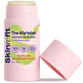 Skinrefit SKINREFIT Slip'stick Body Balm - 10% AHA 2% BHA Exfoliating Body Lotion Stick, Moisturize Rough & Bumpy Skin, Salicylic & Glycolic Acid Lotion Bar, Cracked Heels & KP Bump Eraser, Strawberry Legs 3 OZ
