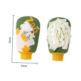 BIUDECO Double-sided Exfoliating Glove Bath Loofah for Palm Bath Scrubber Exfoliating Towel Loofah Mitts Glove