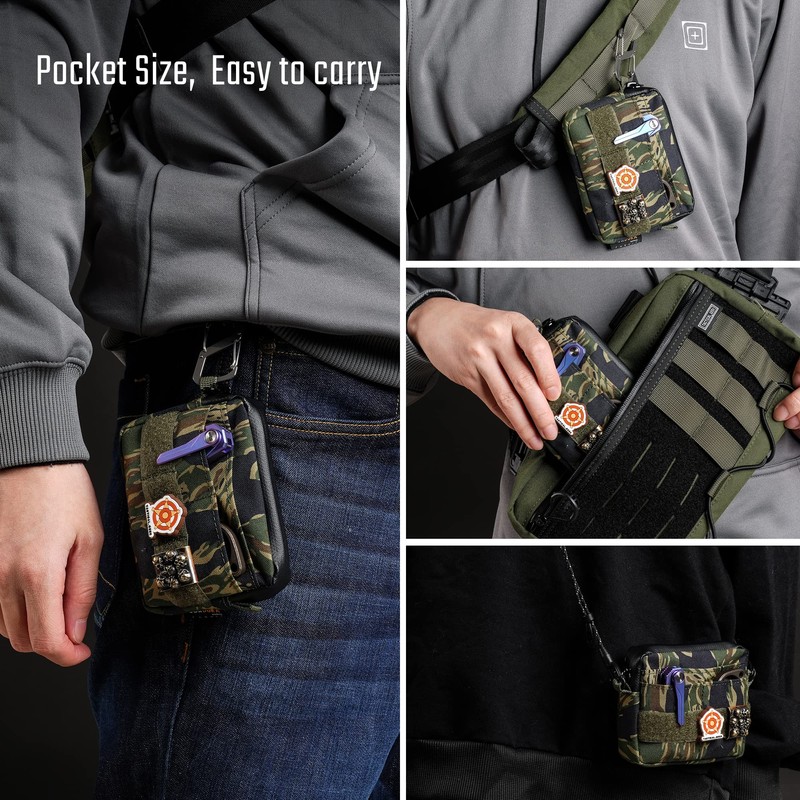 Tactical Geek Storage A3 EDC Pouch Organizer, Nylon Multi-Functional Utility