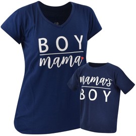 Unique Baby Mamas niño Mommy and Me - Camisas a juego para el día de la madre, Azul / Labor de retazos, 4 años
