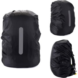 TAGNEFLOR Funda Impermeable para Mochila,2 Fundas Impermeables para la Lluvia para Mochila con Tira Reflectante,para Campismo,Ciclismo al Aire Libre,Senderismo,montañismo