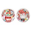 2PCS Mosaic Glass Tea Light Holder Romantic Deocrative Scented Candle