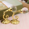 Fiacvrs 2Pcs Metal Crystal Glass Curtain Holdback Wall Mounted Tie