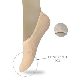 Eedor No Show Socks for Women - Non Slip & Low Cut Invisible Socks - Soft & Stretchable Cotton Blend - 3 Pack (Small)