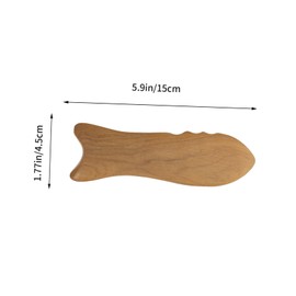 FRCOLOR 2pcs Fish Shape Wooden Massage Boards Natural Gua Scraping Tools for Muscle Relaxation Boost Lightweight Portable Home Massage Accessories