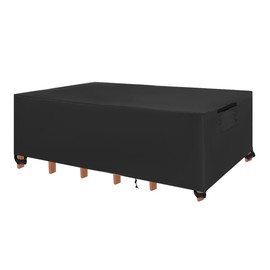 ZONADAH Patio Table Chair Cover, 210 x 132 x 73 cm, Waterproof Cover for Garden Furniture, Rectangular Patio Furniture Set for Garden, Lawn and Backyard