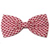 Red & White Pin Up Retro Hearts Hair Bow (Alligator