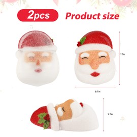 2pcs Christmas Snowman Porch Light Covers, Outdoor Santa Claus Lamp Shade Outside Holiday Decoration Festival Supply for Yard Garage Door