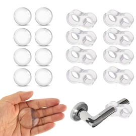 16 Stück Türstopper für Bodentüren, transparent und wiederverwendbar, selbstklebend, waschbar, diskreter Schutz für Wände und Möbel, einfach anzubringen und wiederzuverwenden