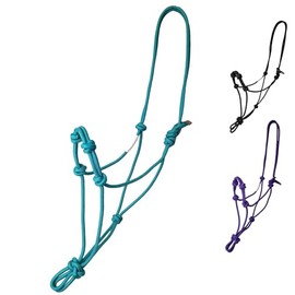 Tahoe Tack Copper Tip Series Horse Training Rope Halter – 4 Knot, 1/4" Stiff Cord