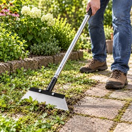 Heavy-Duty Steel Garden Weeding Shovel – Multi-Purpose Weed Removal and Ground Scraper Tool for Lawns, Gardens and Farms