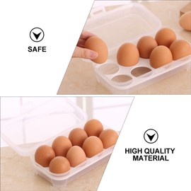 Operitacx 2Pcs Egg Storage Container Egg Holder for Refrigerator for Tidy Kitchen Compact Design for Efficient Space Saving