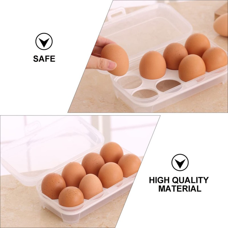 Operitacx 2Pcs Egg Storage Container Egg Holder for Refrigerator for