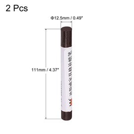 uxcell Wood Wax Filler Stick, Furniture Crayons Wooden Repair Wax Filler Stick Touch Up Wax Paint Pens for Scratches Holes Floor Laminate Carpenters Tables Desks, Dark Brown, 2Pcs
