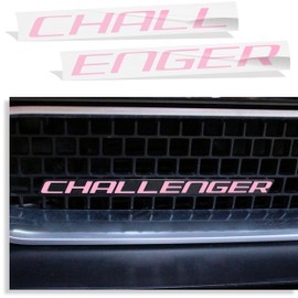 Challenger Grille Emblem Overlay Decal - 08-14 Challenger - (Color: Pink)