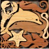 Creative Crafthouse Sea Creatures wood brain teaser puzzle - unique