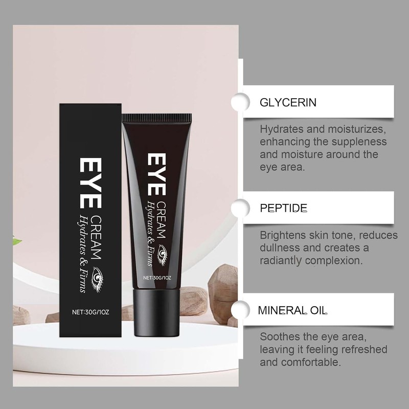 Crema de Ojos con Péptidos, para hinchazón y bolsas, Ojeras,