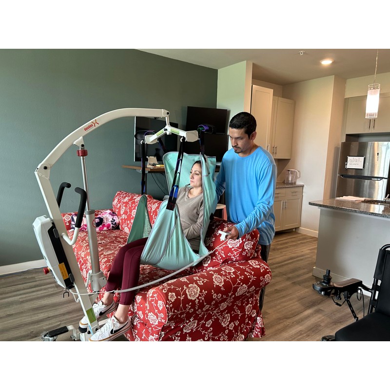 doudouX Patient Lift Sling, Universal Mesh Sling for Showering, M