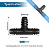 VooGenzek 20 PCS 16mm Garden Barbed Connector, Plastic Drip Irrigation