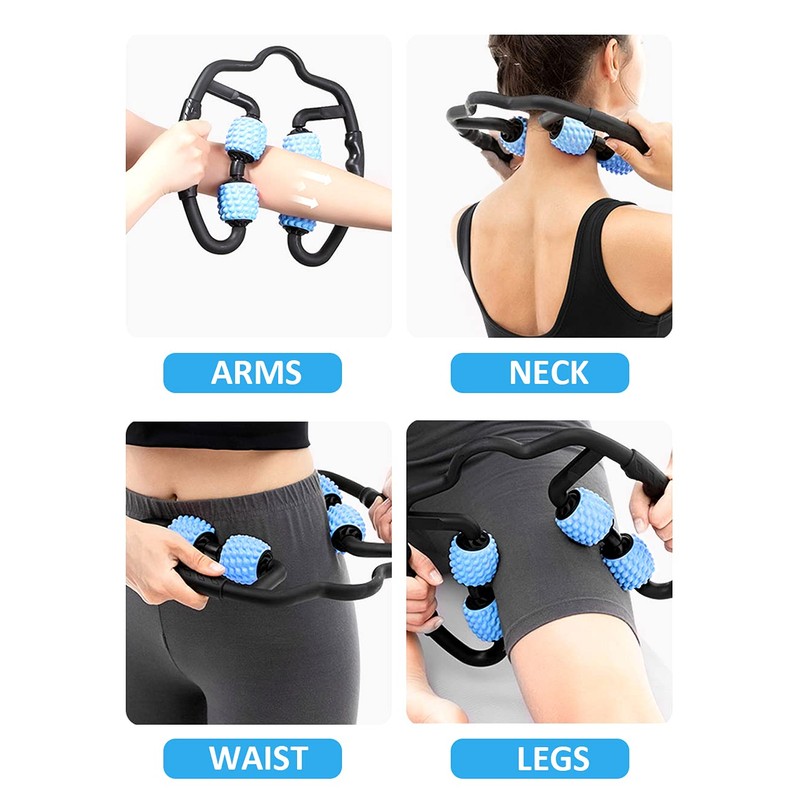 3D Muscle Massage Roller with Handle Trigger Point Massager Legs,